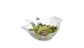 Nambe Drift Glass Bowl w/Server